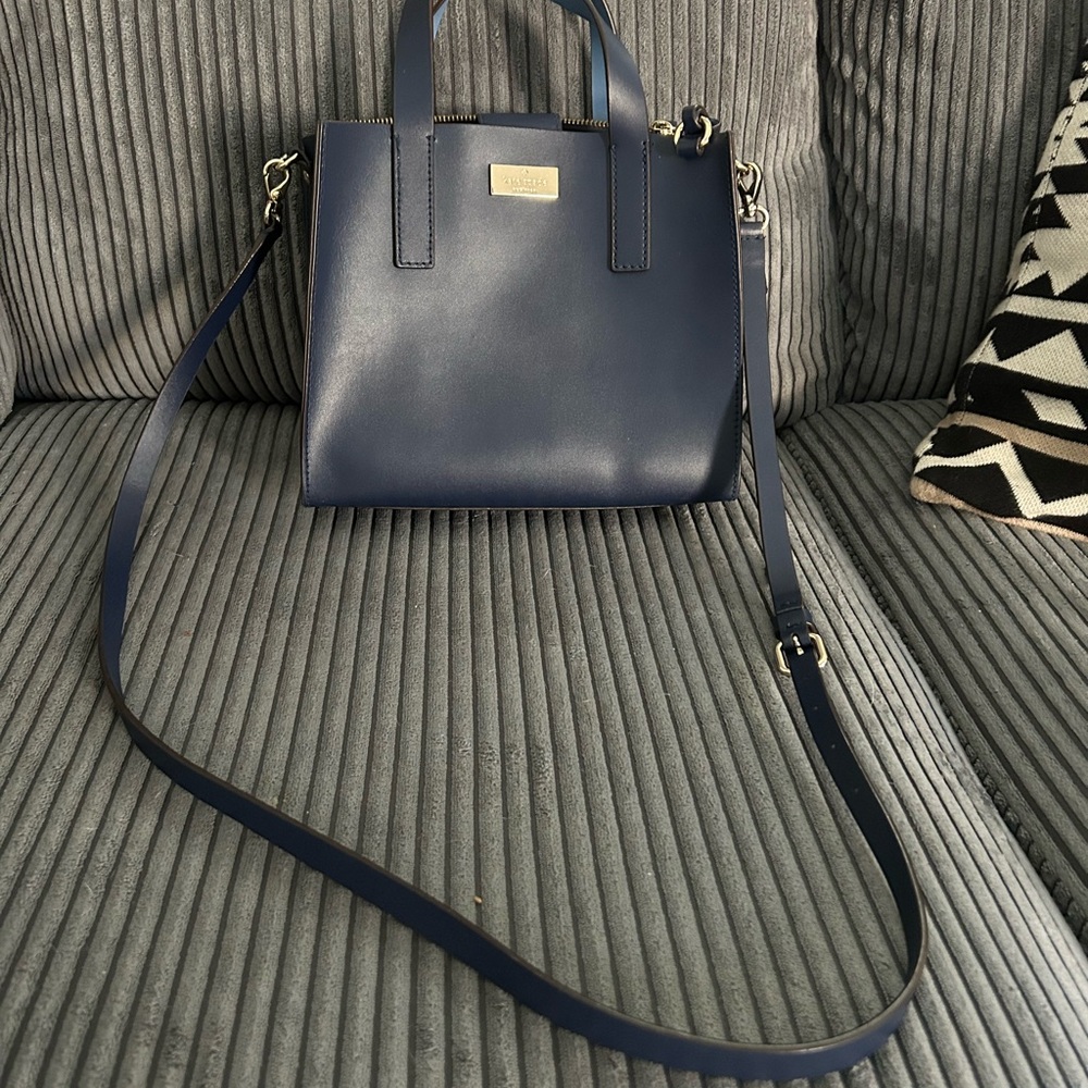 kate spade Navy Leather Crossbody Tote